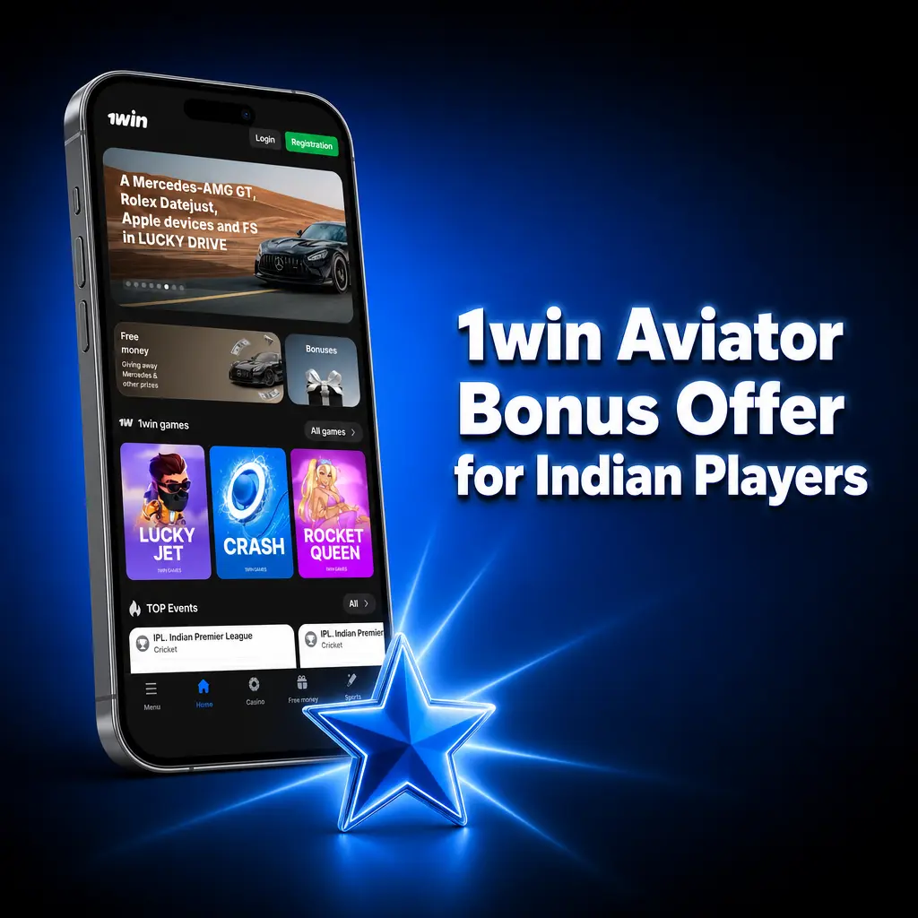 1win Aviator welcome bonus for Indian players offering 500% up to 1,80,000 INR plus 500 free spins