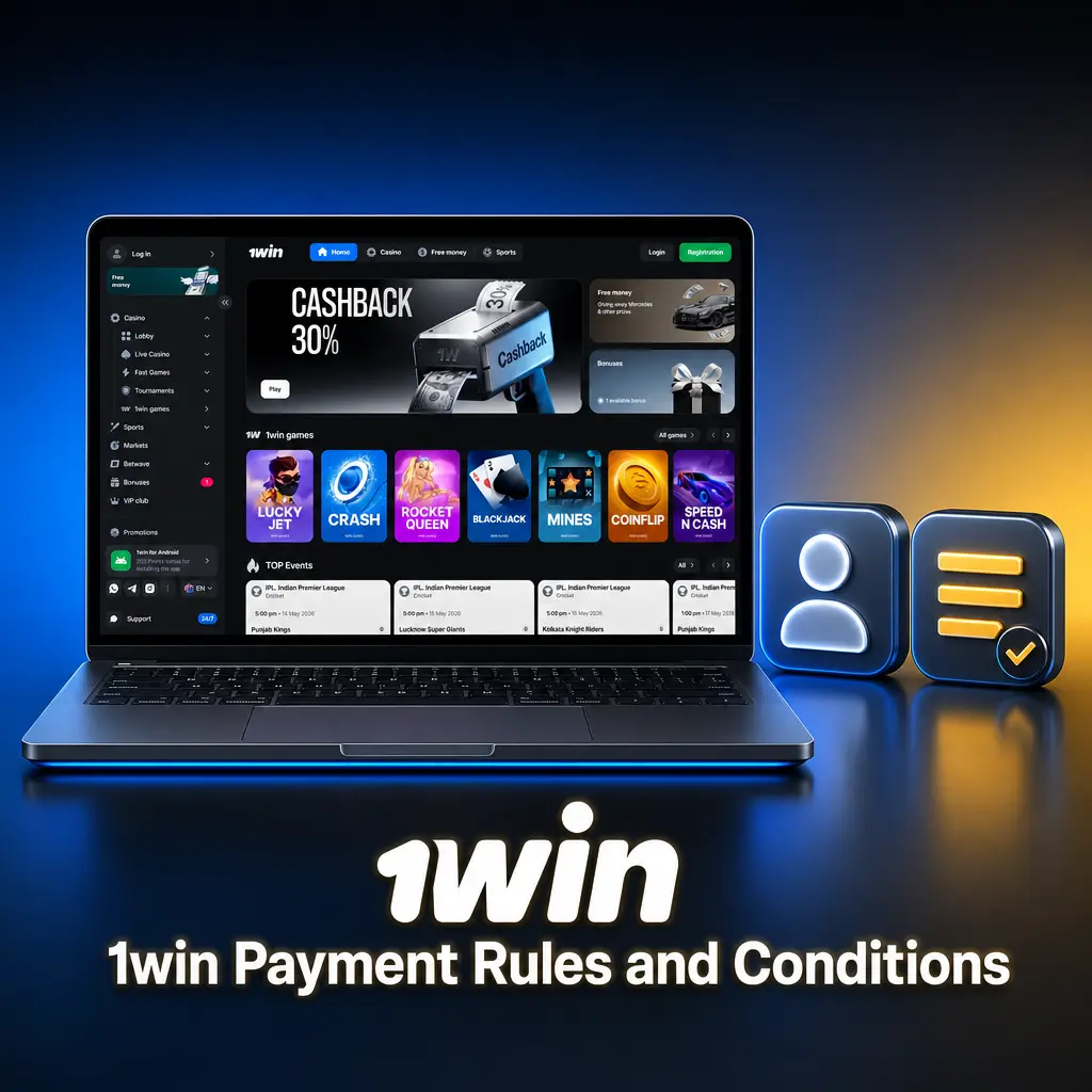 1win payment rules for Indian players covering KYC verification, INR transactions, bonus wagering, and withdrawal conditions