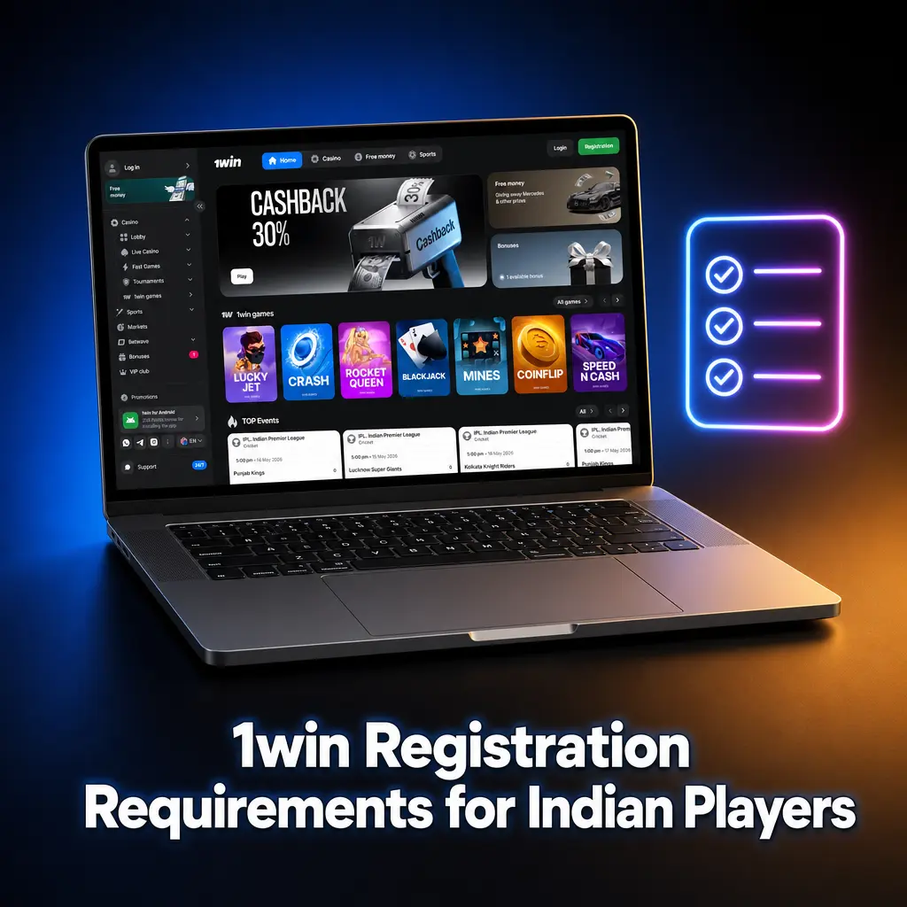 1win registration requirements for Indian players showing age limit, ID proof, and account eligibility rules