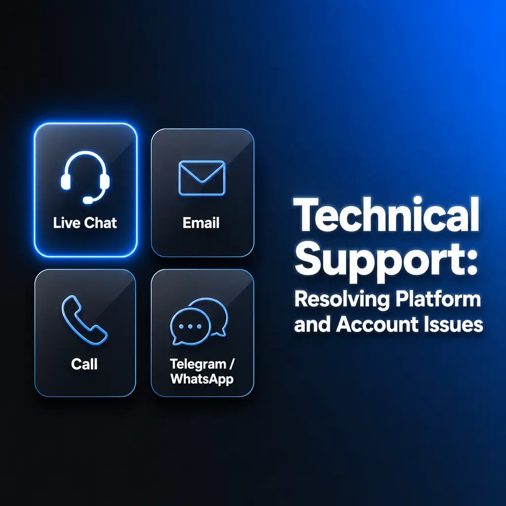 1win technical support team resolving platform login, payment, and account issues via live chat and email