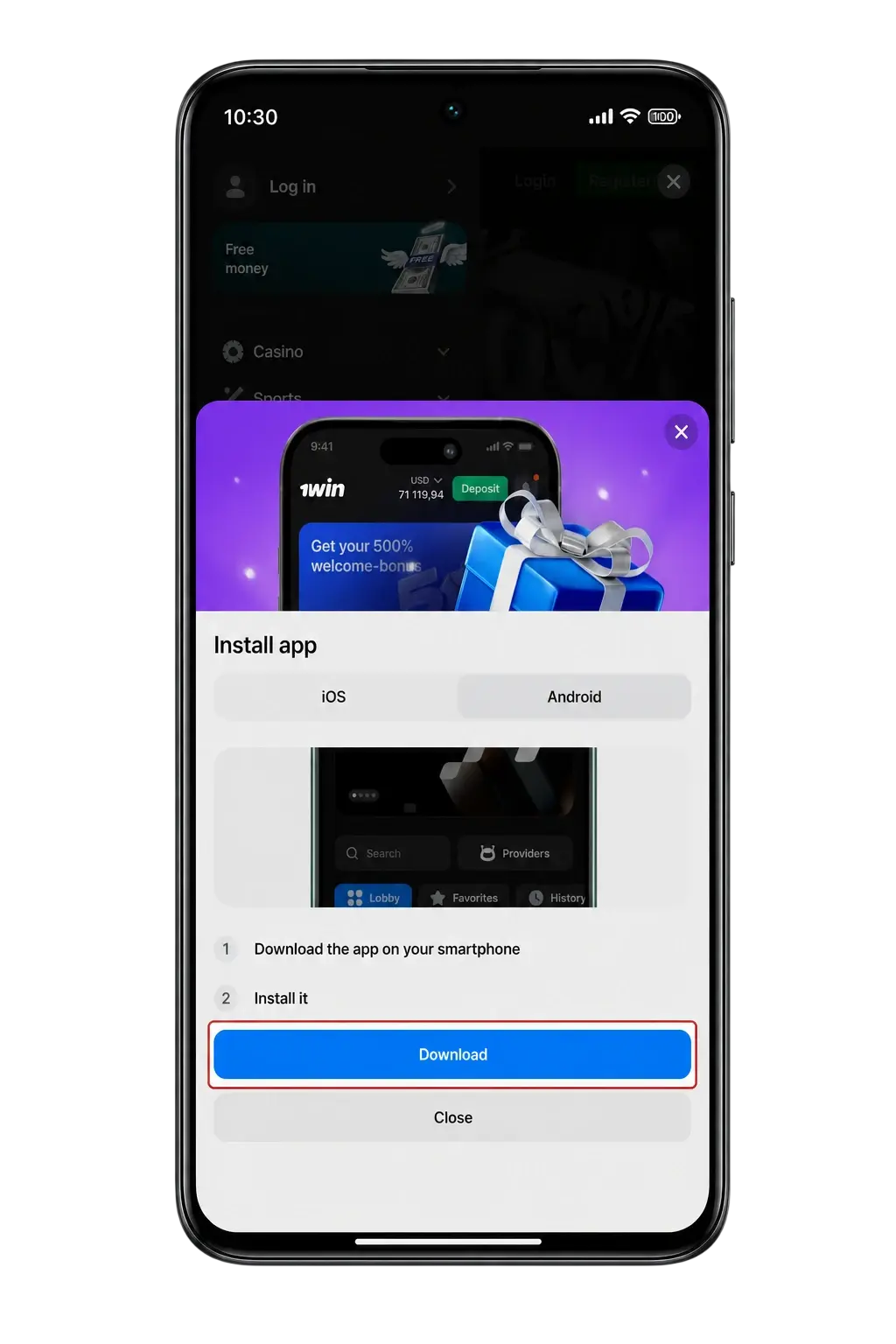 4-step guide to download and install 1win APK on Android device for free in under two minutes