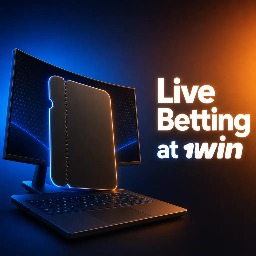 1win live betting interface showing in-play odds, real-time scores, and cash out options across cricket, football and more