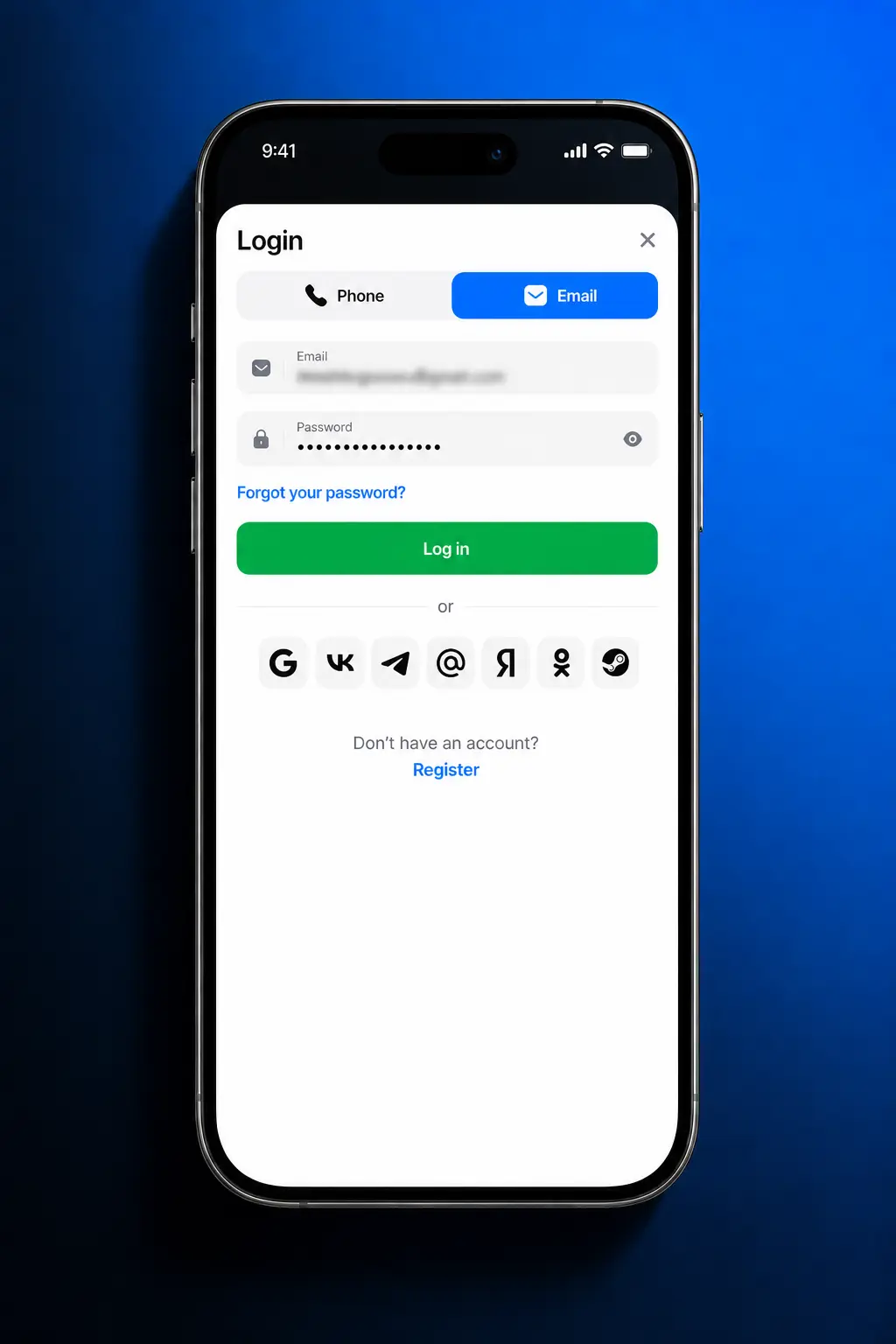 1win app registration screen showing sign-up steps for Android and iOS users in India with INR currency option