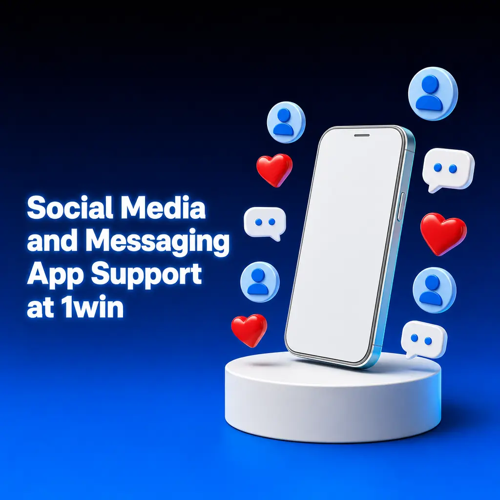 1win social media and messaging app support channels including Telegram, Instagram, Twitter, and Facebook icons